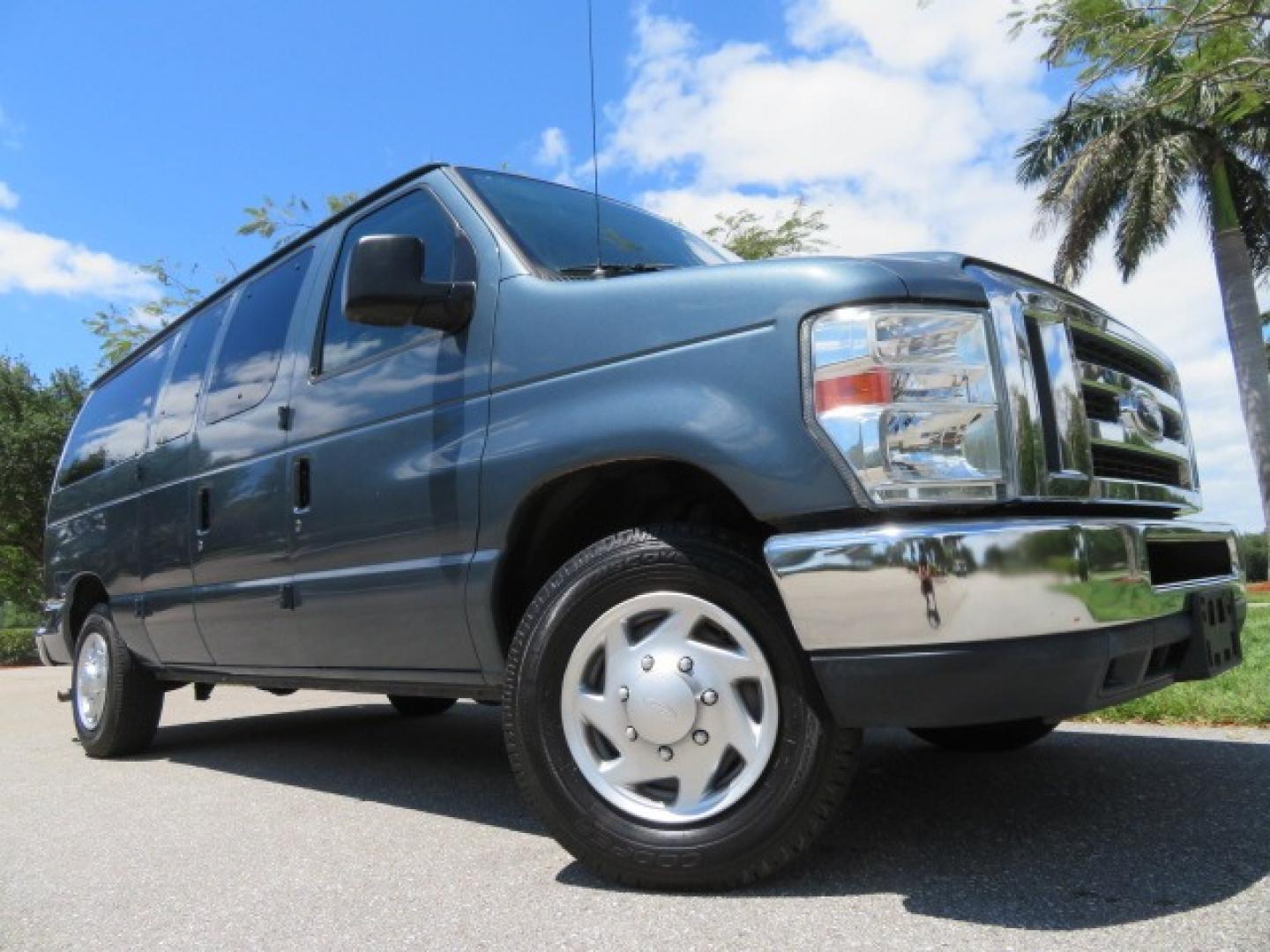 2013 Dark Blue /Gray Ford E-Series Wagon XLT (1FMNE1BW4DD) with an 4.6L V8 engine, Automatic transmission, located at 4301 Oak Circle #19, Boca Raton, FL, 33431, (954) 561-2499, 26.388861, -80.084038 - You are looking at a Gorgeous 2013 Ford E150 XLT Handicap Wheelchair Conversion Van with 22K Original Miles, Tie Down System, Power Electric VMI Side Entry Wheelchair Lift, Back Up Camera, Factory Navigation and Much Much More. This van is Awesome. This is a Nice Rust Free Van with a Clean Carfax, C - Photo#1